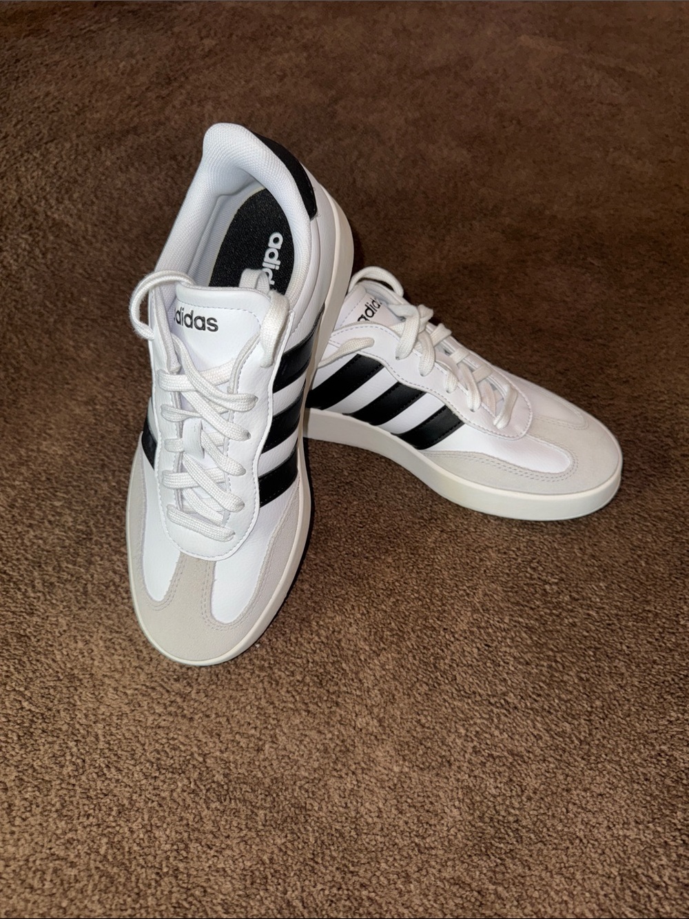adidas White and Black Casual Retro Sneakers